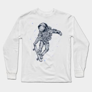 Astronaut with skateboard Long Sleeve T-Shirt